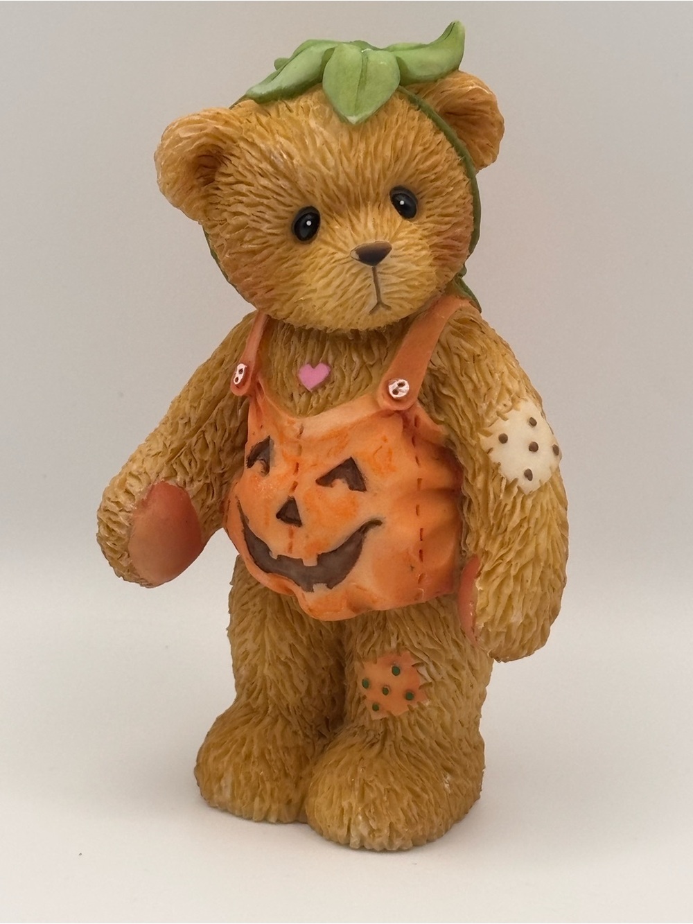 Halloween Figurine, Teddy Bear Wearing Pumpkin Costume, Cherished Teddies 798835